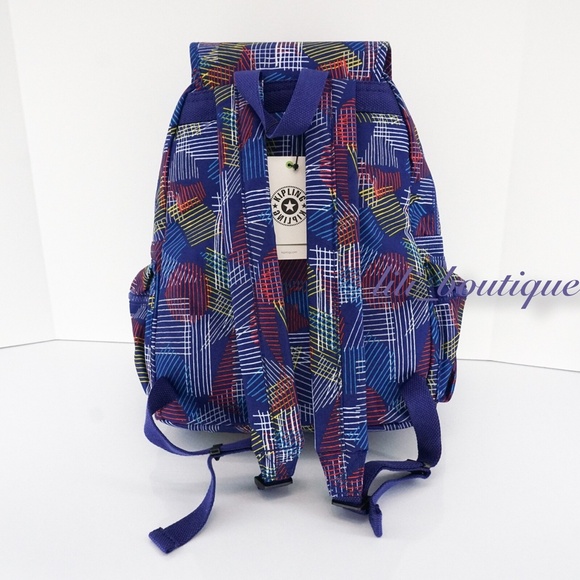 NWT New Kipling BP4391 Ezra Travel Bag Backpack Polyester Geometric Mingle Multi main image 8